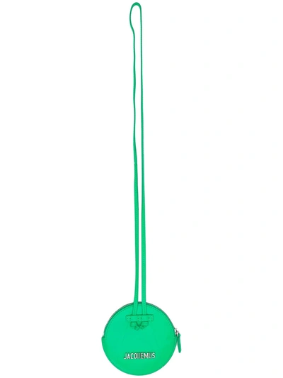 Jacquemus Jacqumues Le Pitchou Round Purse In Neon Green