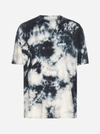 Off-white Tie-dye Print Cotton T-shirt In Beige