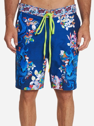 Robert Graham Komodo Swim Trunks In Navy