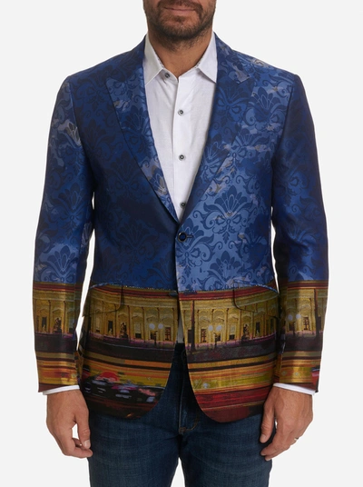 Robert Graham Limited Edition Blue Danube Silk Sport Coat In Multi
