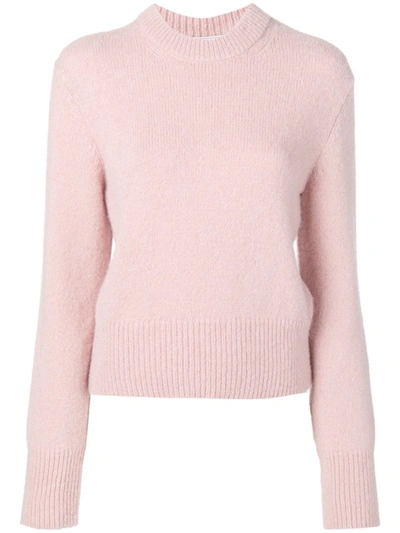 Ami Alexandre Mattiussi Knitted Jumper In Pink