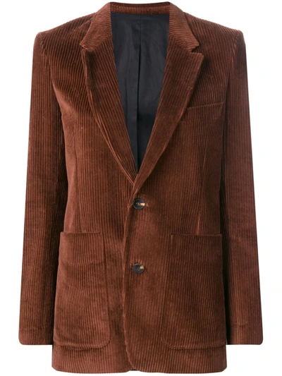 Ami Alexandre Mattiussi Single-breasted Blazer Jacket In Brown