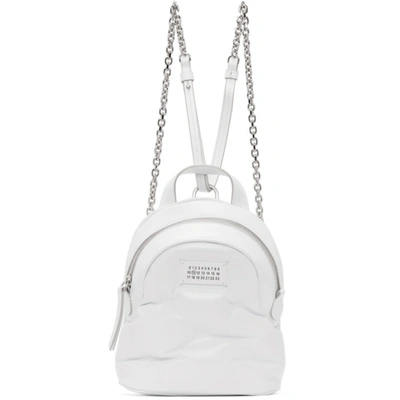 Maison Margiela White Glossed Glam Slam Backpack In T1003 White