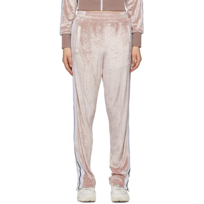 Palm Angels Pink Chenille Lounge Pants In Rose