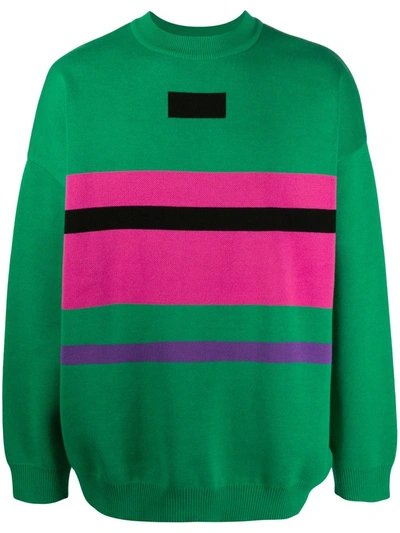 Ader Error Ventura Knit Sweatshirt In Green