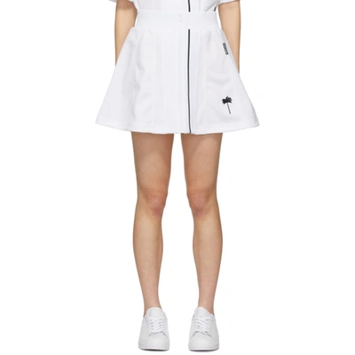 Palm Angels Tennis Track Skirt In White