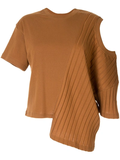 Miharayasuhiro Deconstructed T-shirt In Brown