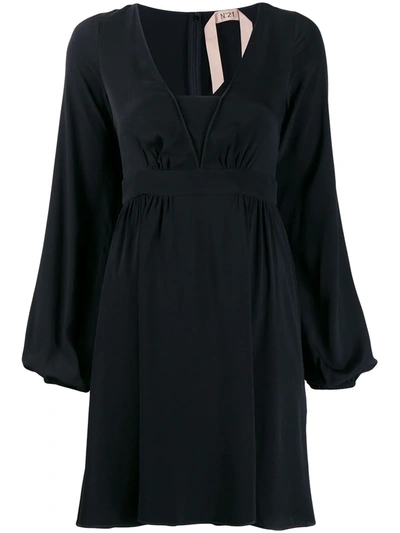 N°21 Flared Mini Dress In Black
