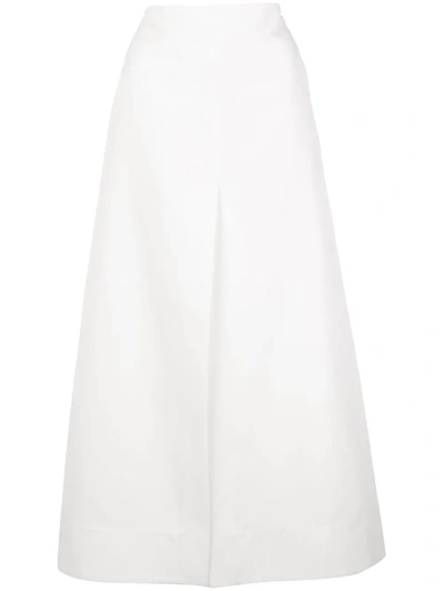 3.1 Phillip Lim Front Slit A-line Skirt In White