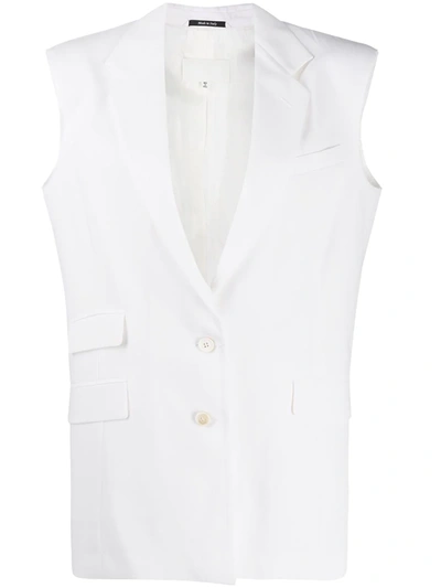 Maison Margiela Sleeveless Blazer Jacket In White