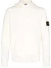 Stone Island Cotton Jersey Hoodie In White