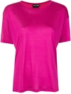 Tom Ford Short-sleeve Silk T-shirt In Purple