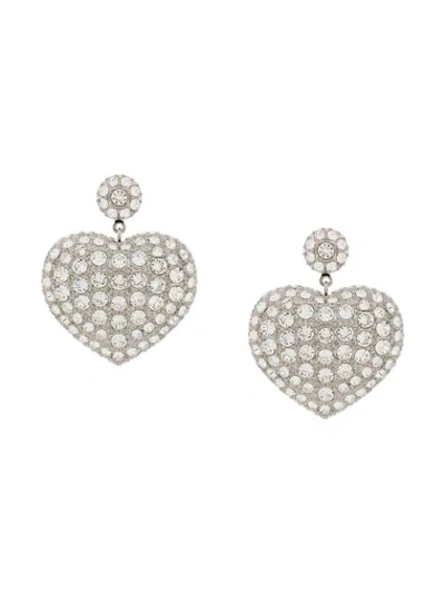 Balenciaga Susi Heart Earrings In Silver