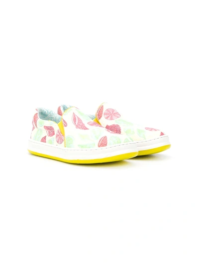 Camper Kids' Tws Seashell Print Sneakers In Yellow