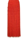 Christopher Esber Button-detail Pleated Knit Maxi Dress In Orange