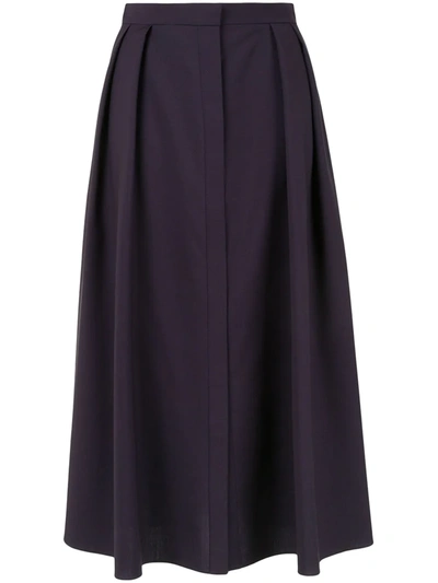 Maison Rabih Kayrouz Pleated A-line Skirt In Purple