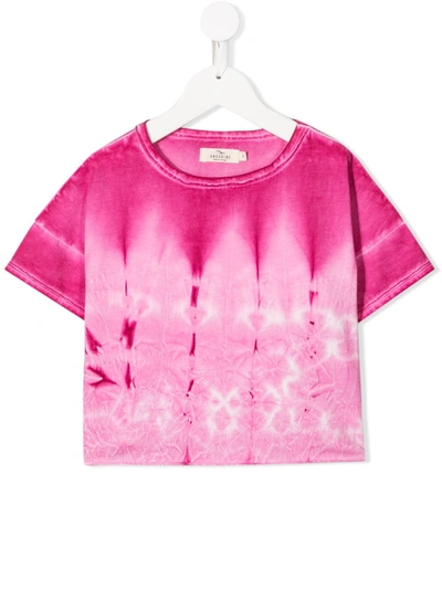 Andorine Kids' Tie Dye Print T-shirt In Pink