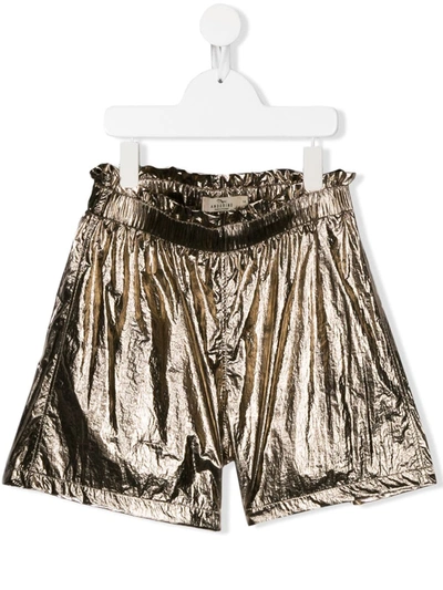 Andorine Teen Metallic Shorts In Gold