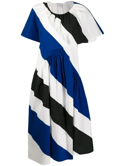 Christian Wijnants Striped Flared Dress In White