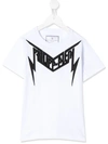 Philipp Plein Kids' T-shirt Mit Logo-stickerei In White