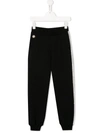 Philipp Plein Kids' Crystal-embellished Track Pants In Black