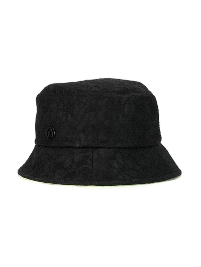 Maison Michel Axel Reversible Bucket Hat In Black