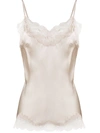 Gold Hawk Lace Trimmed Camisole Top In Neutrals