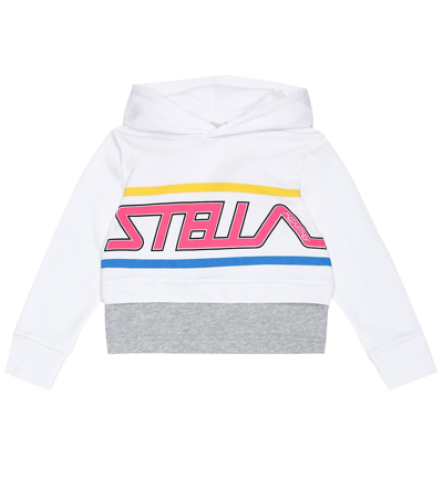 Stella Mccartney Teen Logo Print Hoodie In White