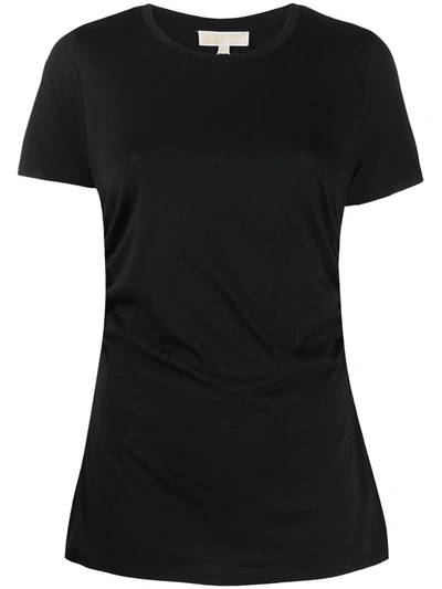 Michael Michael Kors Ruched T-shirt In Black