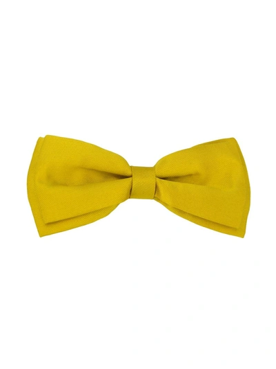 Hucklebones London Kids' Textured Bow Hairclip In Yellow