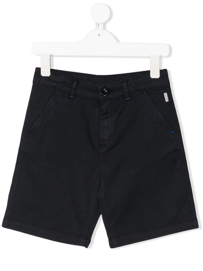 Paul Smith Junior Rainbow Zebra Patch Shorts In Blue