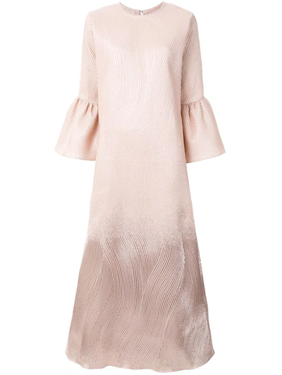 Bambah Camelia Gradient Print Dress In Pink