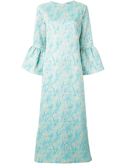 Bambah Camelia Long Kaftan Dress In Blue