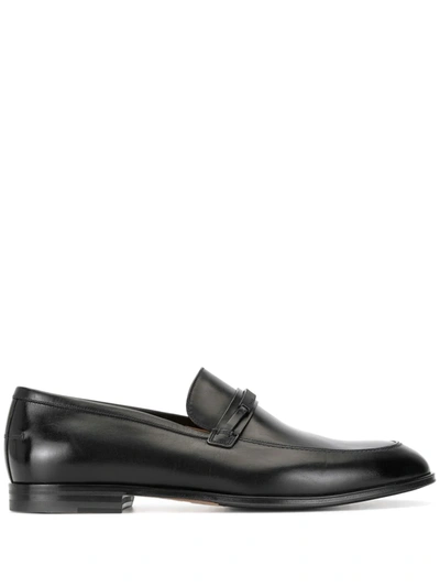 Bally Logo-plaque Loafers In Black