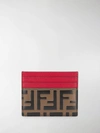Fendi Ff Logo Cardholder In F13vj Red