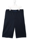 Fendi Kids' Ff Side Stripe Track Shorts In Blue
