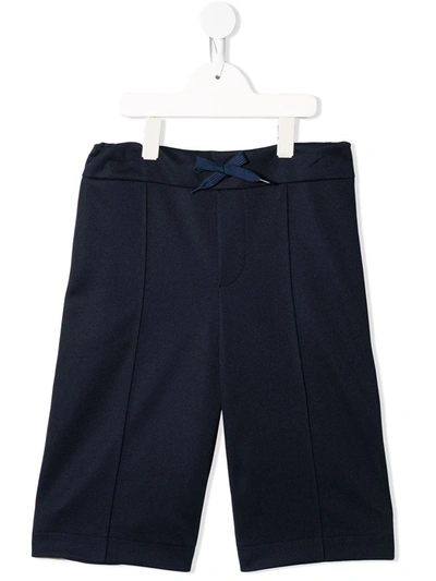 Fendi Ff Side Stripe Track Shorts In Blue