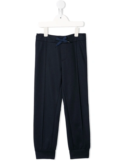 Fendi Kids' Ff Side Stripe Track Trousers In Blue
