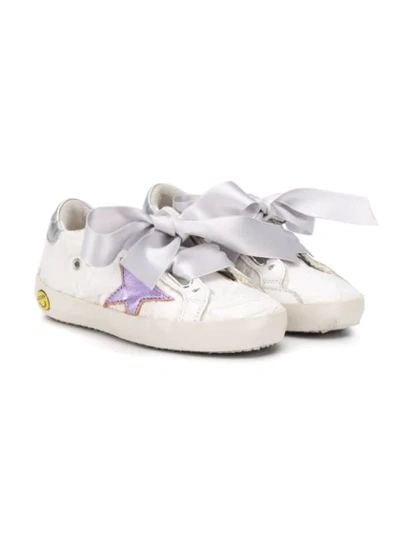 Golden Goose Kids' Superstar Bow-embellished Trainers In White