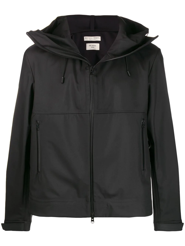 Bottega Veneta Zipped Up Hooded Jacket In Black | ModeSens