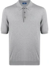 Barba Knitted Polo Shirt In Grey