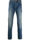 Philipp Plein Supreme Straight Leg Jeans In Blue