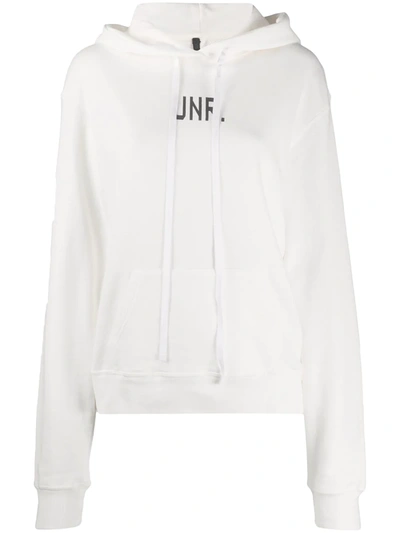 Ben Taverniti Unravel Project Chest Logo Hoodie In White