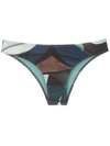 Lygia & Nanny Waikiki Printed Bikini Bottom In Blue