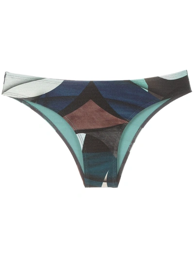 Lygia & Nanny Waikiki Printed Bikini Bottom In Blue