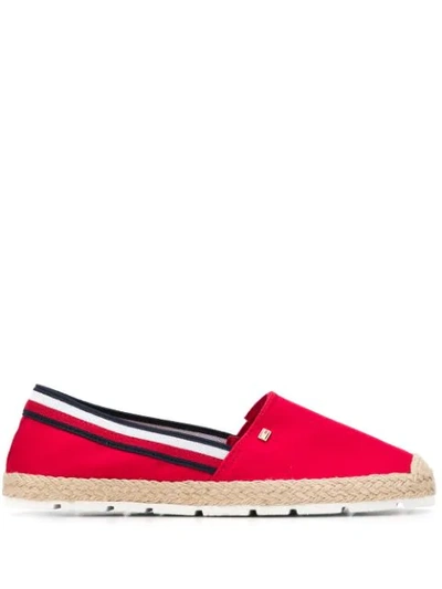 Tommy Hilfiger Signature Tape Espadrilles In Red