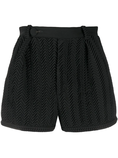 Marco De Vincenzo Zigzag Pattern Shorts In Black