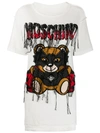Moschino Bat Teddy Print T-shirt Dress In White
