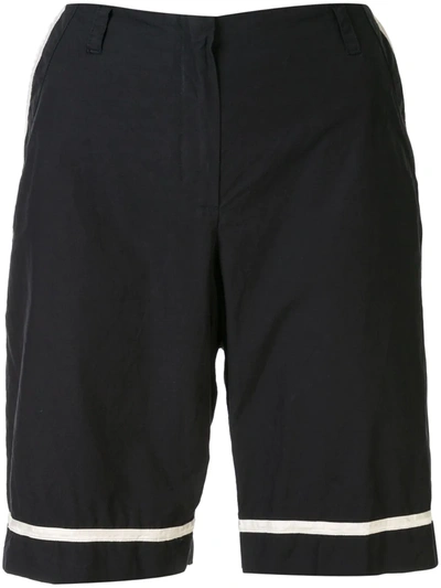 Pre-owned Chanel 2008 Sport Line Contrast Trim Shorts In Black