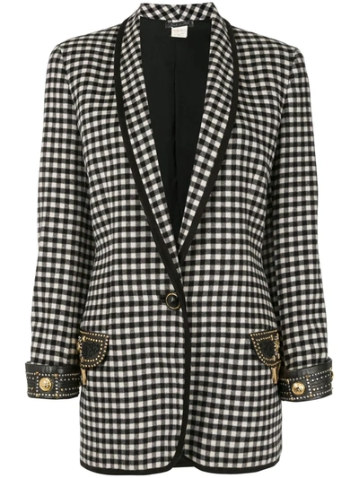 Pre-owned Versace Long Sleeve Coat Jacket In Black